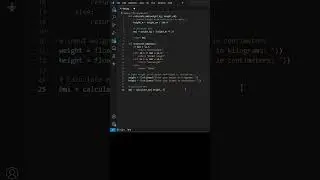 BMI calculator height and weight | Python Projects | #python