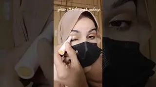 glitter stick eyeshadow for quick makeup hack 😁|| makeup hack #shorts #viral #foryou #beauty #reels