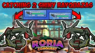 Catching 2 Shiny Rayquazas In Pokemon Brick Bronze (Roria Conquest Roblox)