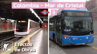 Obras en el tramo Colombia - Mar de Cristal L8 | Efectos de Obras