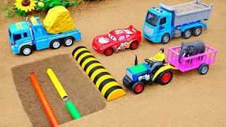 DIY Mini Truck Builds Brick & Metal Railing Bridge | Fun Construction Science Project
