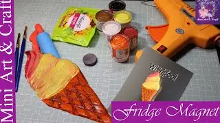 Mini Art & Craft - Fridge Magnet Cone Ice Cream figurine