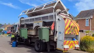 Kerbsider 25N Recycler Bin Lorry Collecting Recycling In Chelmsford!