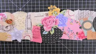 Making a Snippet Roll From Die Cuts, Fussy Cuts and Stamped Images
