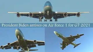 President Biden arrives at RAF Mildenhall | G7 2021