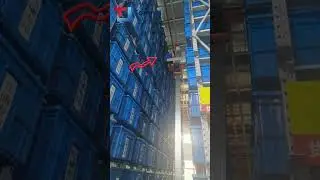 Retrieve materials from automated vertical Warehouse #automatedwarehouse