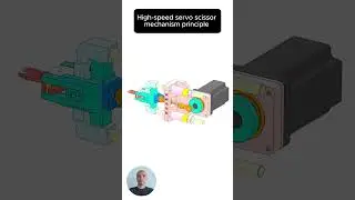 High speed servo scissor mechanism #cad #machine #mechanical #3dprinting  #mechanicalengineer