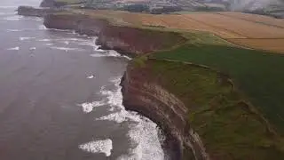 Boulby cliffs east coast.  DJI Mini 2