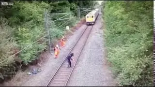 almost hit by train