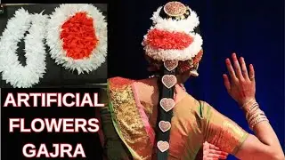 Artificial Flowers/Gajra for Dance - White & Orange Flowers for Bridal, Bharathanatyam | Mylapore