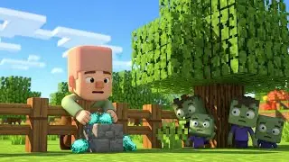 Minecraft Sleepy Villager Dropped His Diamond | Nursery Rhymes for Kids & Baby Songs