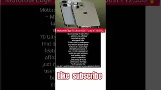 Motorola Edge 70 Ultra 2025 &ndash; Just ₹12,550!🔥#news
