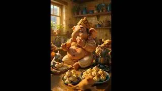 GANESHA'S FEAST OF MODAKS Lord and Goddess series 🕉️🔱 #ganesh #shiva #india #spirituality #god