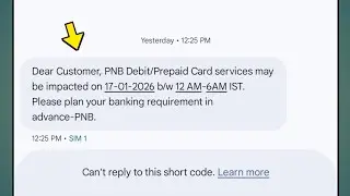 Dear Customer PNB Debit/Prepaid Card services may be impacted on 17-01-2026 b/w 12 AM-6AM kya hai