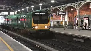 Irish Rail DART, 29000 Class and ICR units at Connolly and Pearse (21/11/17)