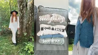 Everything I knit this summer - 2024 - Tolsta tank - Vest Claire - Maxi dress and more