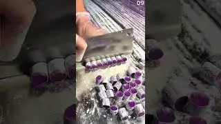 Purple yam dough cut precisely, tradition shaped with care