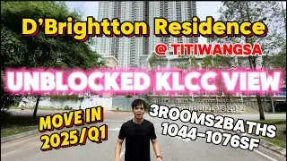 [ Property Searcher ] D’Brightton Residence @ Titiwangsa | 3R2B 1044-1076sf | Unblocked KLCC View