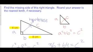 Finding a Missing Hypotenuse in a Right Triangle