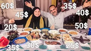 تحدى اللى هتقدر تاكله راح اعطيك تمنه🤑💸 ياترى مين جمع فلوس اكتر💰💶💸
