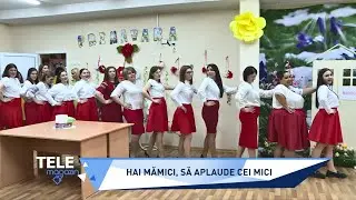 Schimb de roluri la grădiniţa din Stăuceni. Mamele au urcat pe scenă, iar copiii le-au aplaudat