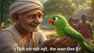बुद्धिमान तोता 🦜 | किसान और तोते की सच्ची दोस्ती | 3D Animation Moral Story l Hindi story 