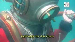 Dweg weekend 2014, Andre dives the Siebe Gorman diving helmet