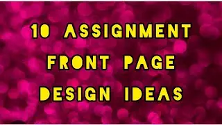 Border Designs For Project/10 Border Designs/Project File Decoration#border#project#assignment