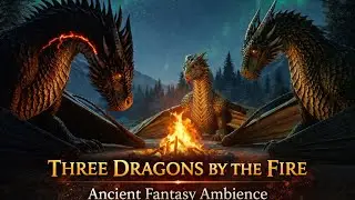 Three Dragons by the Fire 🔥🐉 | Ancient Fantasy Campfire Ambience #firesounds #asmr #relaxation