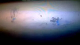 Knockout hit with fumble recovered for TD Madden