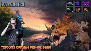 Dota 2 Patch 7.31|| Topson's Primal Beast Position 3 Offlane (Full Gameplay)