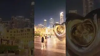 Dubai Downtown Nights | Burj Khalifa & Mall Elegance 🌟✨ #travel #dubai #4k #viral #shorts #uae