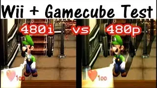 Gamecube on Wii with Component cables; split screen comparison