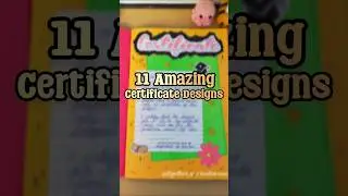 Certificate Designs For School Projects 🎀✨ #togetherwcreativeness #certificate#pagedecoration#shorts