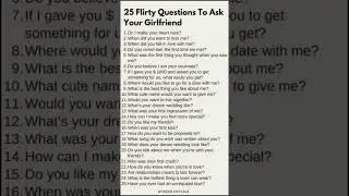 Flirty Questions to ASk your Girlfriend #love #kiss #boyfriend #girl #relationship