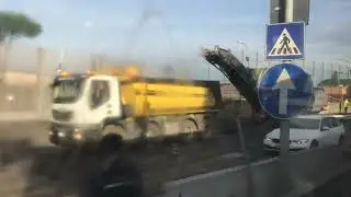 Sulla Tiburtina con l'Iveco 380 Euroclass 5037 di Cotral (Roma - Tivoli)