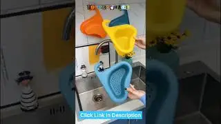 Plastic Triangular | Sucker Storage Basket Rack Sink | Hanging Shelf Sponge Holder #shorts