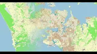 Auckland NZ Map Vector 17B Editable PDF
