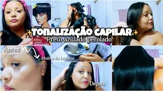 ✨Tonalização capilar✨ pintando fios brancos,cabelos pretos sem ressecar.tonalizante burguesinha
