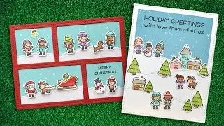 Tiny Winter Friends cards with Chari