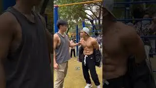 arrogant and showing off with a man who turned out to be more muscular 😂💪 #asian #muscle