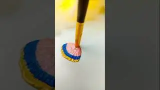 That Metallic Pink Sky & Gold... ✨ | Oddly Satisfying Art #shortsfeed #satisfying  #art #colors