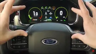 Steering Wheel Buttons and Instrument Cluster in the 2021 Ford F150 Lariat