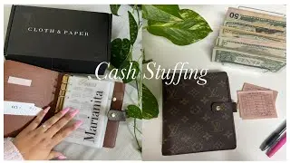 CASH STUFFING | Sinking Funds | Louis Vuitton Agenda | Small business owner | cash envelope beginner