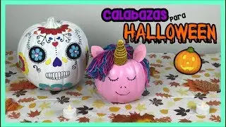 CÓMO DECORAR CALABAZAS PARA HALLOWEEN! Calabazas fáciles de hacer! 🎃
