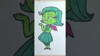 Dibujando a Desagrado #insideout #desagrado #dibujosparaniños #dibujo #colorear #disney #comodibujar
