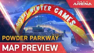Map Preview: Powder Parkway | New Deathmatch 5v5 Map Trailer | Mech Arena