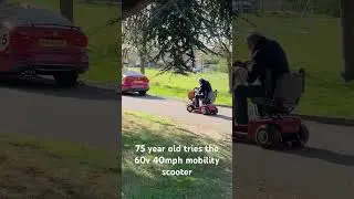 My 75 year old uncle on the twin brushless motor, 60v, 40mph mobility scooter #mobilityscooters