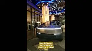 Tesla cyber truck at Maserati Wow #tesla #teslacybertruck #maserati  #luxury  #subscribe