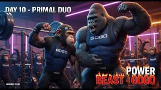 Day 10 &ndash; Primal Duo Power Challenge | GoGo vs Silverback Gorilla 🦍🔥 (Ultimate Strength Showdown)